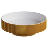 Накладная раковина Boheme Corian 40 см 801-G золото