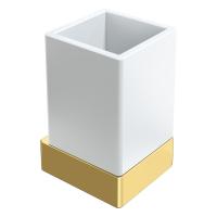 Стакан для зубных щеток Boheme Qubic 10724-G золото
