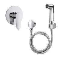 Смеситель гигиенический Voda Waterfall WF4in1 хром глянцевый встраиваемый