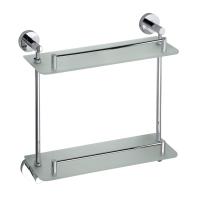 Полка для ванной двойная Bemeta Omega 104202122 хром глянцевая