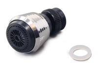 Насадка колокол на шарнире с переходником Voda VNABALLP хром с черным