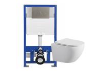 Сет инсталляция с унитазом и кнопкой Sapbox Arilon SET.108SBOX.1131T2W.808ST сатин