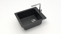 Мойка из искусственного камня Santegro 45 см SZ008-425/Q4 черная матовая
