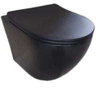 Унитаз подвесной Milleau Alby M0203BL black с сиденьем