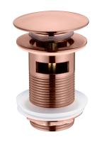 Донный клапан Boheme 612-CB брашированная медь с переливом