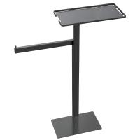 Держатель для туалетной бумаги Boheme Shine 10952-SGM глянцевый графит с полочкой