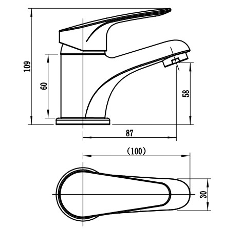 Смеситель для раковины Voda Land LND26 хром глянцевый