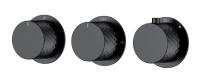 Встраиваемый смеситель Boheme Stick Diamond 124-T-3-B.1 черный с термостатом