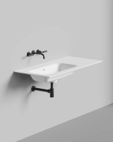 Подвесная раковина Salini Onda Flow Round 72 14022052MN 40 см белая матовая