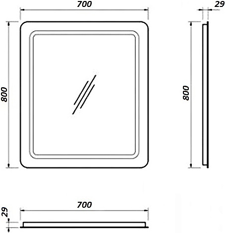 Зеркало Kакса-А Kristall Lux 70x80 4639