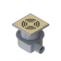 Душевой лоток Boheme Smart Design 10x10 984-10-G золото