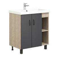 Тумба под раковину Onika Тимбер 107057 65 см серая матовая (раковина Фостер 70)