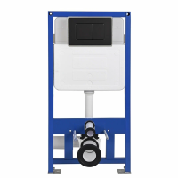 Инсталляция Sapbox 108C.500.01.806SS-MB для унитаза с кнопкой смыва черный матовый