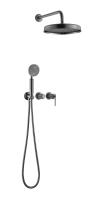 Душевой комплект со смесителем Boheme Eterna 174-GM графит встраиваемый