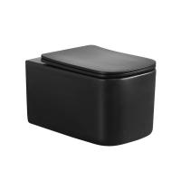 Унитаз подвесной Boheme Mane 970-SET-B черный с крышкой