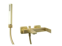 Смеситель для ванны Webert Pegaso PE850101794 золото глянцевый с душевым гарнитуром