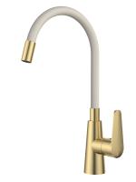 Смеситель для кухонной мойки Esko Kitchen K48GW белый с золотом