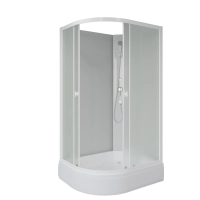 Душевая кабина Niagara Promo 100x70x195 P100/70/26L/MT/BK профиль белый, стекло матовое