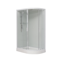 Душевая кабина Sapbox 110x80 SB1100L-110-02-WTR-W профиль белый, стекло прозрачное