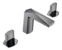 Смеситель на борт ванны Boheme Venturo 150-SGM-ICE вороненая сталь