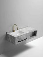 Раковина-моноблок Sapbox SB-WF-MJJ-120M406 120 см серый мрамор