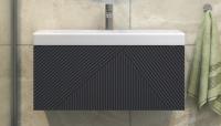 Тумба под раковину Velvex Эдж tp.EDG.9696.80.1Y графит 80 см с раковиной 9696