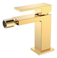 Смеситель для биде Boheme Qubic 476-G золото