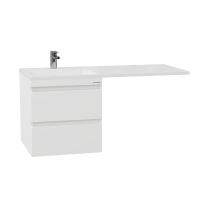 Тумба под стиральную машину Onika Флэтон 105808 60 см белая подвесная (раковина Марсал 120)