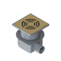 Душевой лоток Boheme Smart Design 10x10 984-10-MG матовое золото