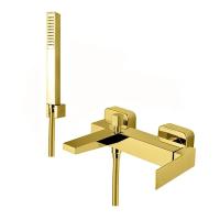 Смеситель для ванны Webert Pegaso PE850101010 золото глянцевый с душевым гарнитуром