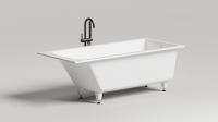 Ванна из литьевого камня Salini Cascata 170x75 104113G белая глянцевая встраиваемая