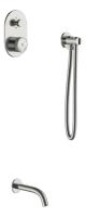 Душевой комплект со смесителем Boheme Tech 154-NB никель со смесителем