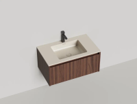 Тумба с раковиной Salini Domino 80 см 27D208ON окрашивание по RAL шпон Onda Plus