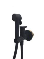 Смеситель гигиенический Webert Elio EL870303560PVC черный матовый с внутренней частью