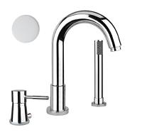 Смеситель на борт ванны Webert Rimini RI850701740 белый матовый