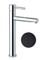 Смеситель для раковины Webert Rimini RI831402560 черный матовый с донным клапаном