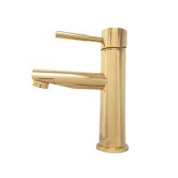 Смеситель для раковины Webert Rimini RI830102010 золото глянцевый с донным клапаном