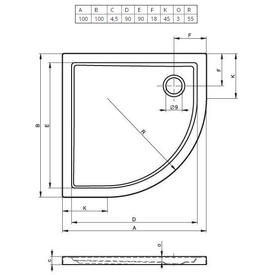 Душевой поддон Riho Zurich 100x100 D001023005 белый