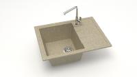 Мойка из искусственного камня Santegro 60 см SZ150-575/Q5 песочная матовая