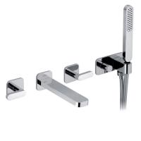 Смеситель для ванны Webert Living LV720901015 хром глянцевый с душевым гарнитуром