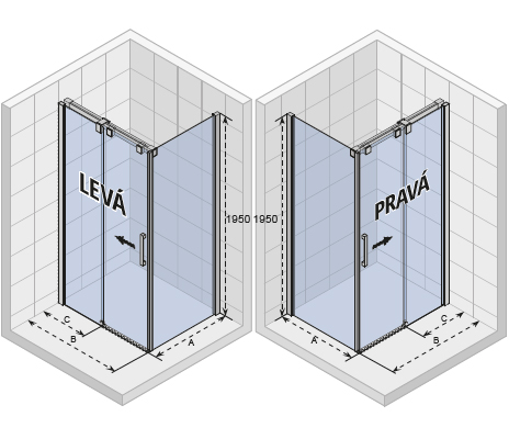 Душевой уголок Riho Ocean 80x195x80 R G006005120 профиль хром