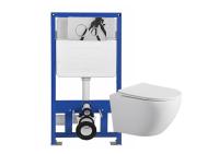 Сет инсталляция с унитазом и кнопкой Sapbox Arilon SET.108SBOX.1131T2W.808CH хром глянцевый