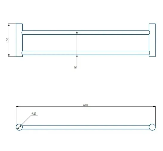 Полотенцедержатель Haiba HB8409-4 бронза двойной