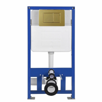 Инсталляция Sapbox 108C.500.01.806SS-BRG для унитаза с кнопкой смыва бронзированное золото