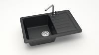 Мойка из искусственного камня Santegro 75 см SZ016-740/Q4 черная матовая