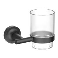 Стакан для зубных щеток Wonzon & Woghand Simple WW-6521-BGM темный графит брашированный с держателем