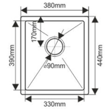 Мойка из нержавеющей стали Santegro 40 см STR3844SC сатин