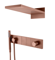 Душевой комплект со смесителем Boheme Zodiac 132-BRB брашированная бронза