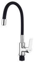 Смеситель для кухонной мойки Esko Coral CL 519 B хром с черным глянцевый с гибким изливом