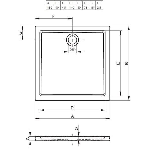 Душевой поддон Riho Zurich 150x90 D001002005 белый